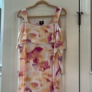 JM Collection cold shoulder dressy blouse size large